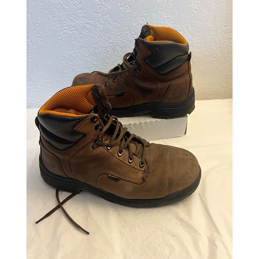 Timberland PRO Series EH Safety Toe Work Boots Brown Sz 10.5M Mens 7" condition
